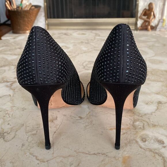 Imagine Vince Camuto Ossie Black Studded Stiletto Pumps - Picture 10 of 14